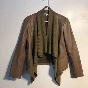 Brown leather jacket